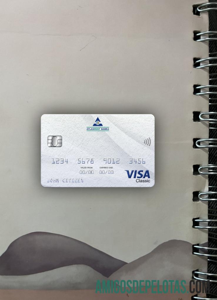 Cartão Montenegro Atlasmont Bank Visa Classic Photolook Frente exemplo real